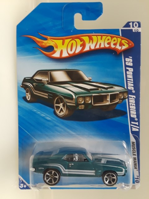 Hot Wheels - Muscle Mania #10 - Blue '69 Pontiac Firebird T/A